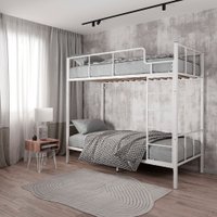 Двухъярусная кровать Князев Мебель Турнео 1 ТУ1.90.200.Б (белый муар)