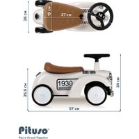Каталка Pituso Ретро 665-White (молочный)