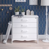 Комод Атон Мебель Felix (белый/серый камень)