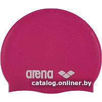 Шапочка для плавания ARENA Classic Silicone Jr 91670 91 (fuchsia/white)