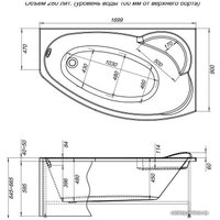 Ванна Aquanet Sofia 170x90 R (с каркасом)