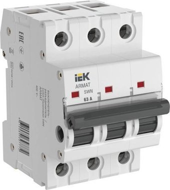 Выключатель нагрузки IEK Armat SWN 3P 63А AR-SWN-3-063