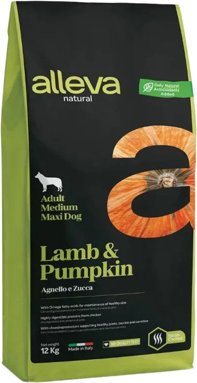 

Сухой корм для собак Alleva Natural Lamb & Pumpkin Medium/Maxi (ягненок с тыквой) 12 кг