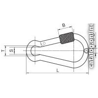 Карабин для спасательных работ (промышленный альпинизм) ЕКТ CV012686 (15 шт)