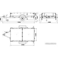 Одноосный прицеп Танко 8438М2-2.4 (борт 325мм)