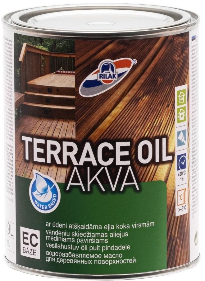

Масло Рижский лакокрасочный завод Terrace Oil Akva База 3 0.9л