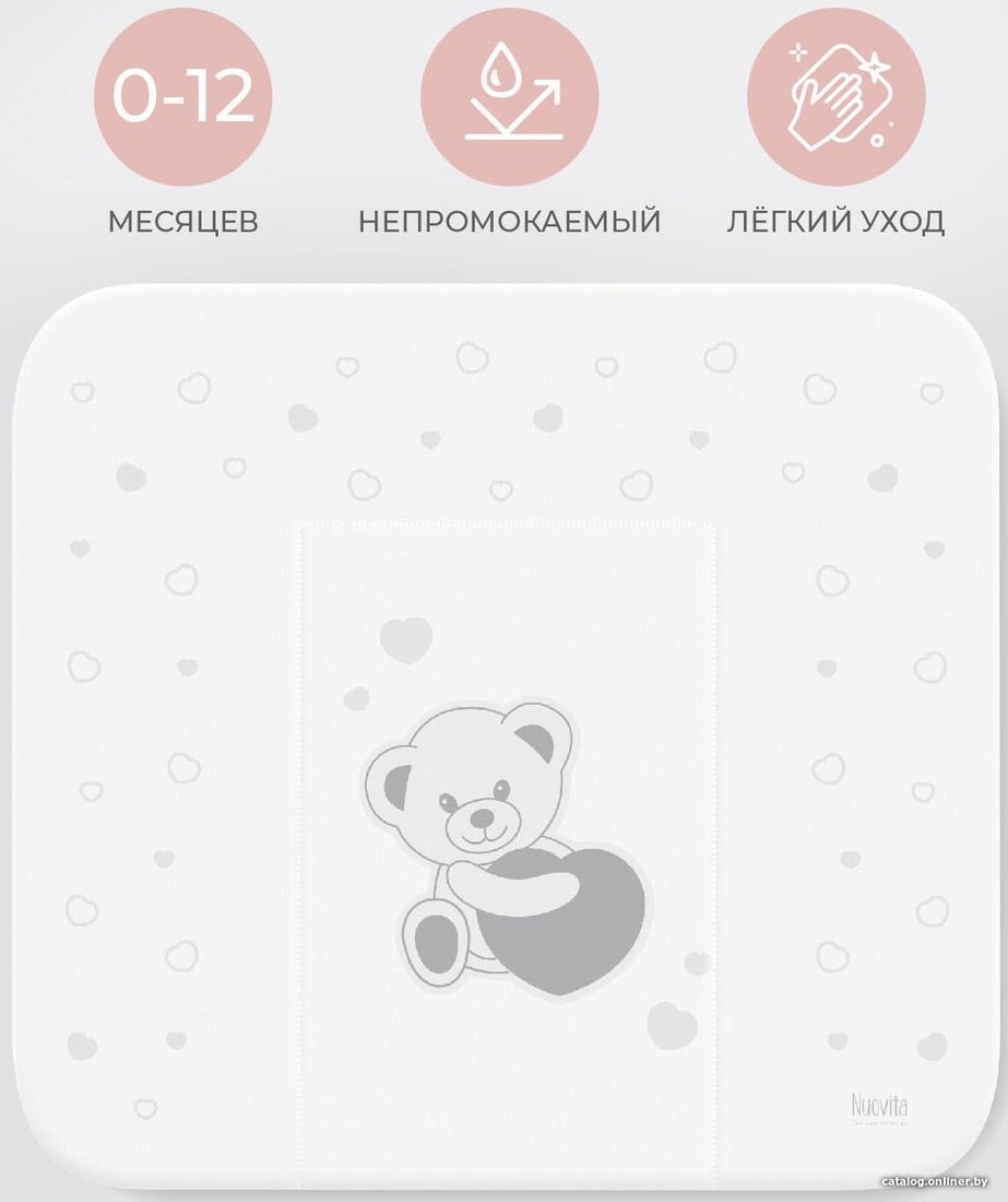 Пеленальный матрас Nuovita Sorriso 75x72 (белый)
