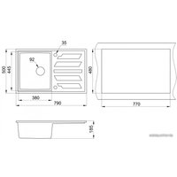 Кухонная мойка Granula 8002 (эспрессо)