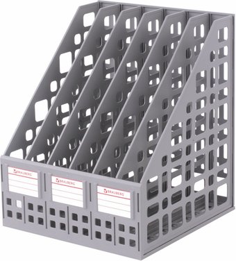 Лоток для бумаг BRAUBERG Maxi Plus 237016 (серый)