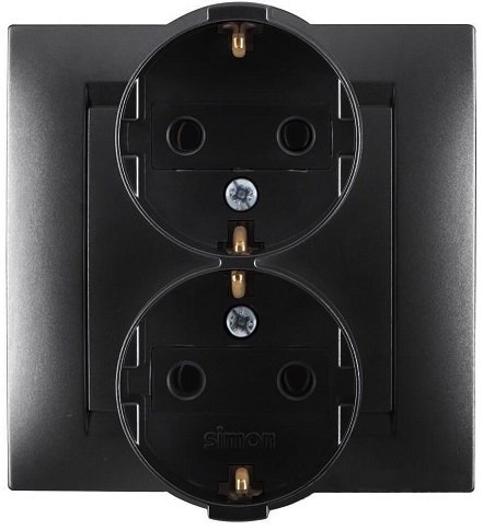 

Розетка Simon 15 1590459-038 (графит)