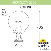 Садовый светильник Fumagalli Globe 300 G30.110.000.AXE27