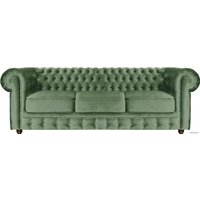 Диван Brioli Честер Классик трехместный (микровелюр, В61 мятный)