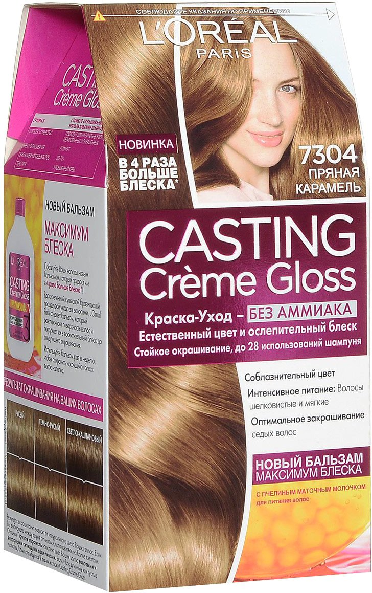 

Крем-краска для волос L'Oreal Casting Creme Gloss 7304 Пряная карамель