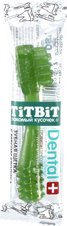 

Лакомство для собак TiTBiT Dental+ Зубная щетка с мясом кролика 13 г