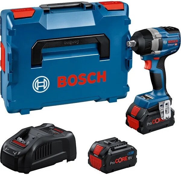 Гайковерт Bosch GDS 18V-750 C Professional 06019L9002 (с 2-мя АКБ, кейс)