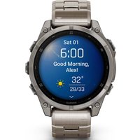 Умные часы Garmin Fenix 8 Sapphire, Titanium 47мм (светло-серый, титановый ремешок)