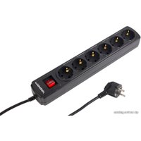 Сетевой фильтр IPPON 6 розеток, черный, 3 м (BK-232)