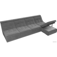 Модульный диван Лига диванов Холидей люкс 105557 (велюр, серый)