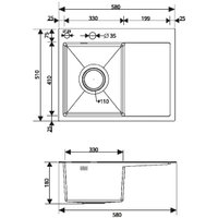 Кухонная мойка РМС MRK-5851BL-L (с дозатором)