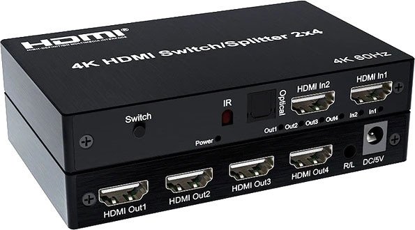 

Переключатель USBTOP 2x4 HDMI PRO 4K 60Hz