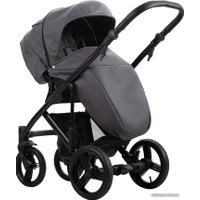 Универсальная коляска BEBETTO Magnum Prima 2020 (3 в 1, 03, черная рама)