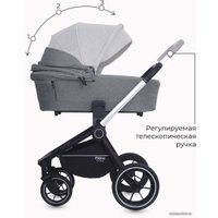 Универсальная коляска Rant MOWbaby Zoom PU (2 в 1, silver grey)