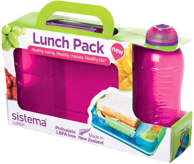 

Ланч-бокс Sistema Lunch 41575 (розовый)