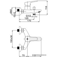 Смеситель Rubineta Uno-10/K (BK2) N100661