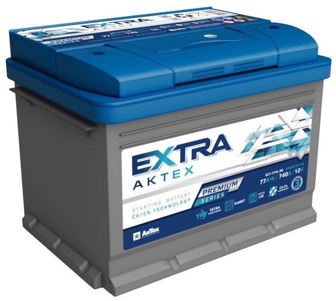 Автомобильный аккумулятор АкТех Extra Premium R+ (77 А·ч)