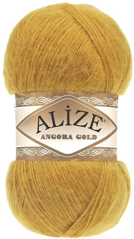 

Пряжа для вязания Alize Angora gold 02 (550 м, шафран)