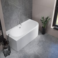 Ванна Lauter Bliss 150 L 21201051L (с каркасом и сифоном 21Y11021 матовый черный)