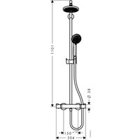 Душевая система  Hansgrohe Croma 160 Showerpipe [27135000]