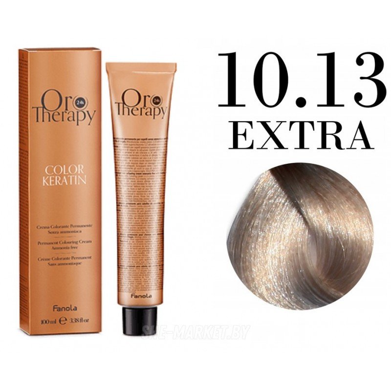 

Крем-краска Fanola ORO Therapy Color Keratin 10.13 EXTRA очень светлый песочный 100 мл