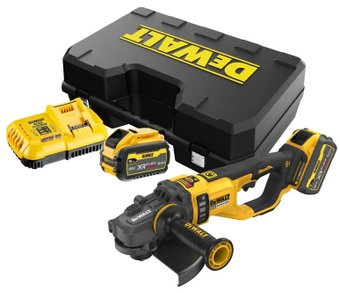 Угловая шлифмашина DeWalt DCG460X2 (с 2-мя АКБ, кейс)