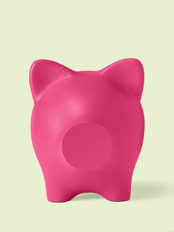 Копилка для денег PIG BANK свинка-копилка XL Розовый (фуксия)