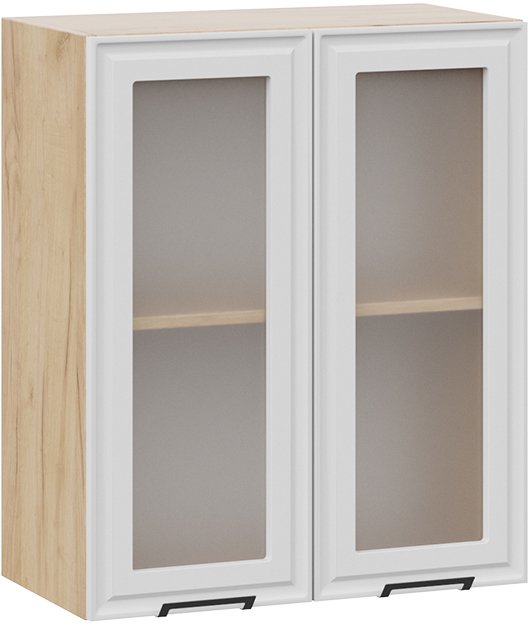 

Шкаф навесной Трия Белладжио 1В6С (дуб крафт золотой/фон белый)