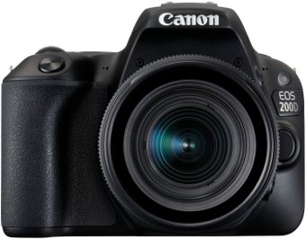 Зеркальный фотоаппарат Canon EOS 200D Kit 18-55 IS II (черный)