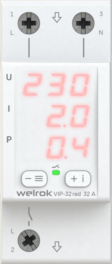 

Реле напряжения Welrok VIP-32 red