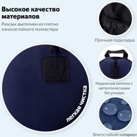 Школьный рюкзак BRAUBERG Positive Dark Blue 270775