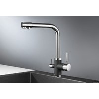 Смеситель Granula для кухни GR-3015, хром/черный