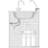 Стационарная система "под мойкой" Prio Новая Вода Praktic EU310