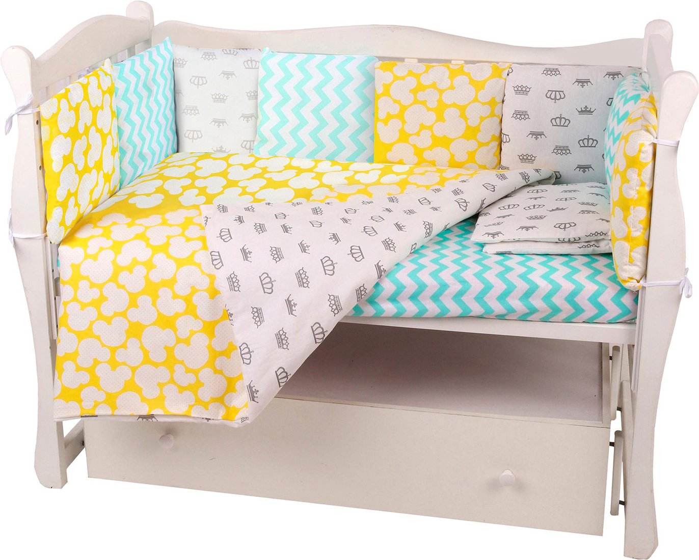 Детский комплект постельного белья Amarobaby Happy Baby (15 предметов)