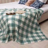 Плед Casa Conforte London 170x200 6155406 (клетка зеленая)