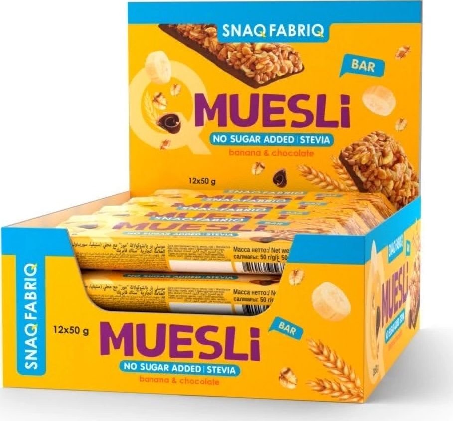 

Протеиновый батончик Snaq Fabriq Muesli (50 г, банан в шоколаде)