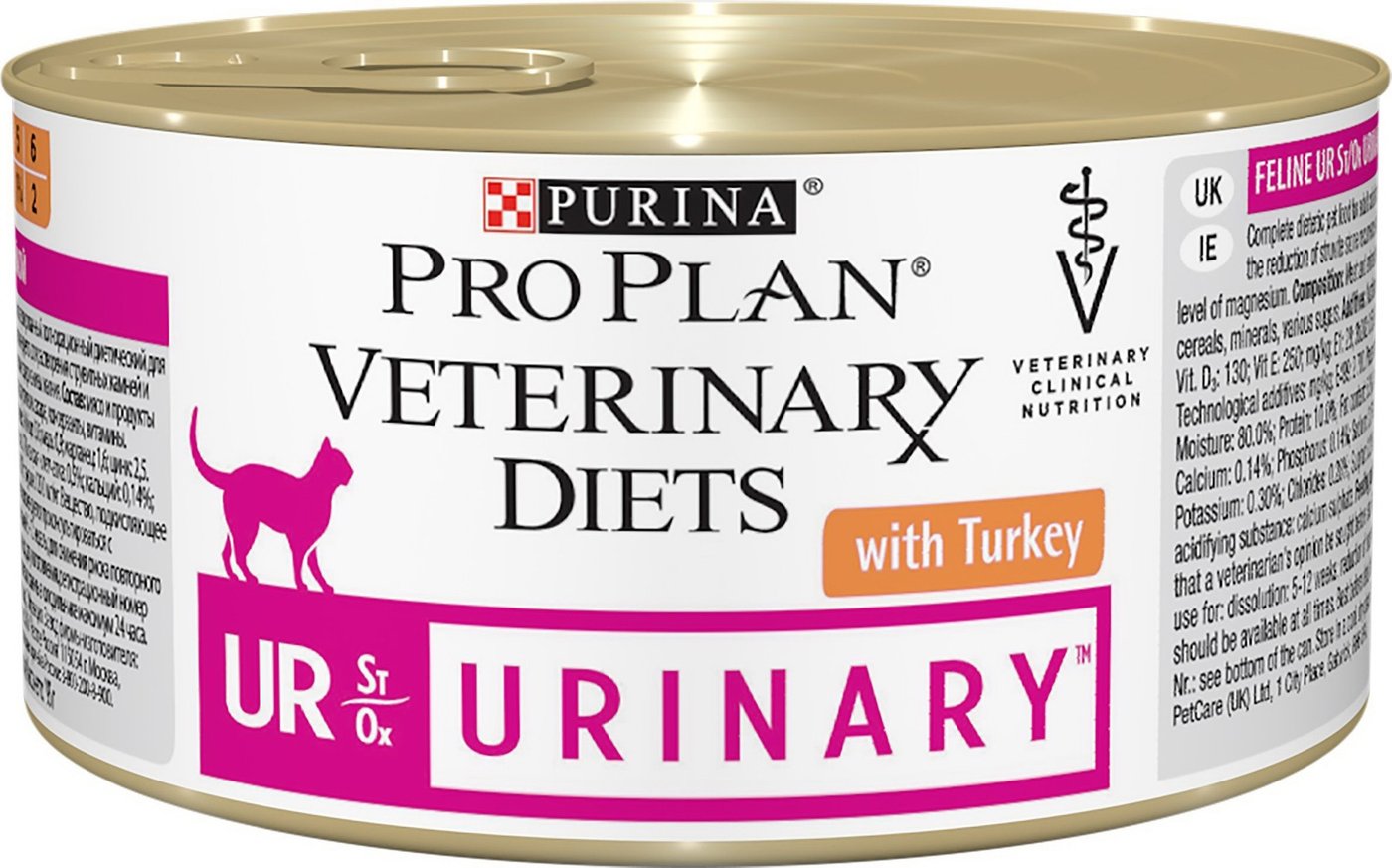 

Консервированный корм для кошек Pro Plan Veterinary Diets UR ST/OX Urinary с индейкой 195 г