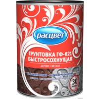 Алкидная грунтовка Расцвет ГФ-021 универ. антикоррозионная быстросохнущая (серый, 1 кг)