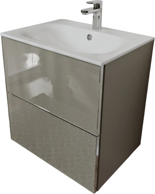 MebelVann Тумба с умывальником Вега 60x62x45 с 2 ящиками VEG10602200501OSL (капучино)