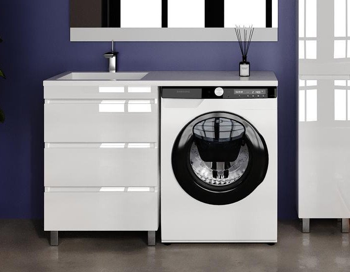 

Symbolite Тумба под умывальник Даллас Леон 120 Люкс Plus 3 ящика (белый)