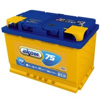 Автомобильный аккумулятор AKOM 6СТ-75VL R+ (75 А·ч)