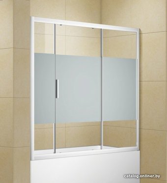 Стеклянная шторка для ванны Aquanet Practic AE10-B-175H150U-CP (прозрачное стекло/шелкография)